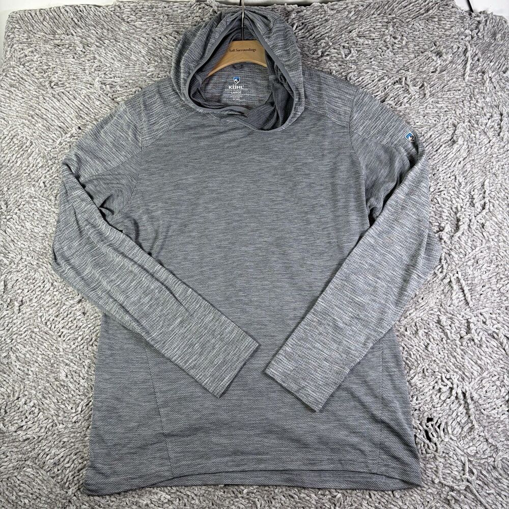 Kuhl Engineered Hoodie Mens Large Gray Lightweight Stretch Performance STY 7511